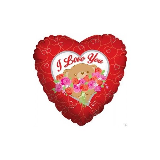 I Love You "Bear" Mylar Balloon