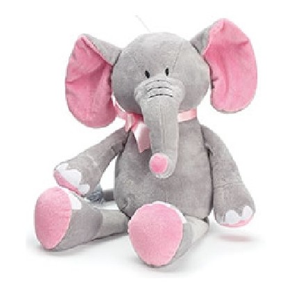 Gray Baby Girl Elephant Plush