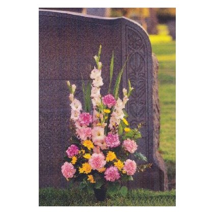 Fresh or Silk Floral Cemetery Cone