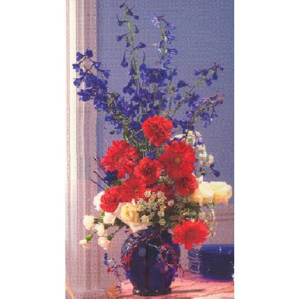 Patriotic Blue Vase