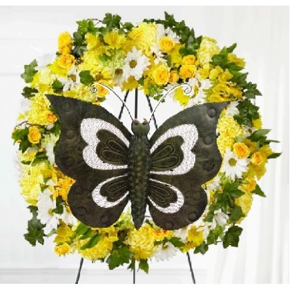 Our "Rise Above" Butterfly Standing Wreath