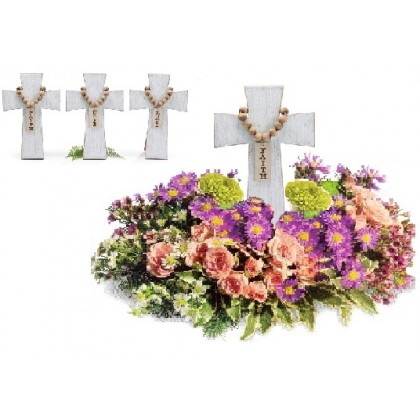 Our "Keepsake Cross" Filler-Flower Centerpiece