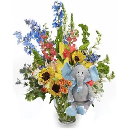 Our "Pretty Happy...with Toodles"  Baby Boy Bouquet