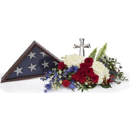 Our "Courage, Rest and Peace" Keepsake Cross Bouquet