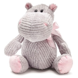 PLUSH GRAY CORDUROY HIPPO