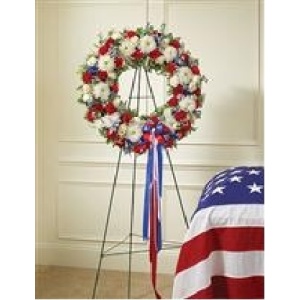 Standing Patriotic Veteran Wreath