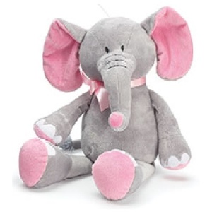 Gray Baby Girl Elephant Plush