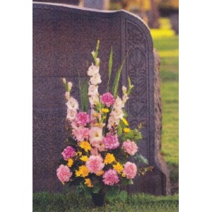 Fresh or Silk Floral Cemetery Cone