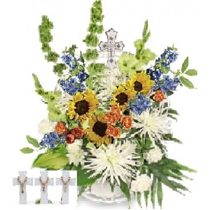 Keepsake Cross Funeral Basket