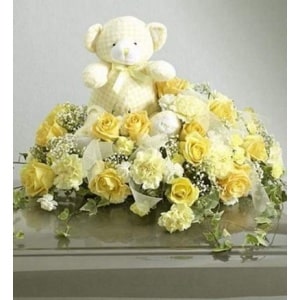 Infant Casket Spray with Plush